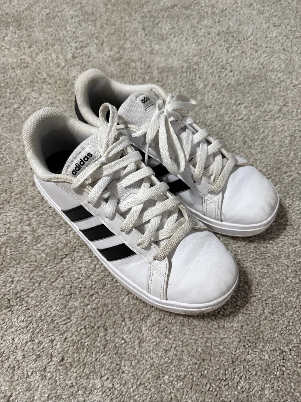 adidas Kids White & Black Classic Sneakers
